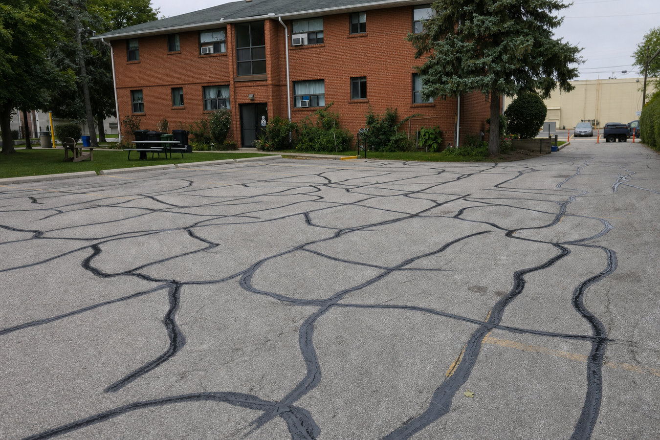 Asphalt crack sealing